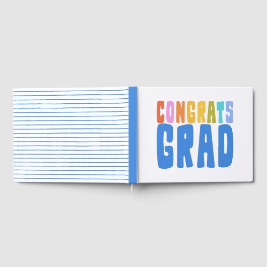 Glückwunsch Grad Niedlicher farbiger Abschluss Gästebuch (Voll)