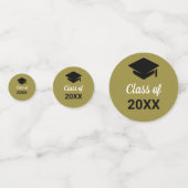 Glückwunsch Grad-Obergrenze Klasse eines Jahres Konfetti (Vorderseiten)