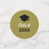 Glückwunsch Grad-Obergrenze Klasse eines Jahres Konfetti (Klein Vorderseite)