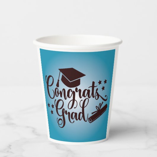 Glückwunsch Grad Pappbecher (Vorderseite)