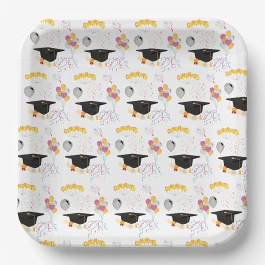 Glückwunsch Grad Pappteller (Vorderseite)