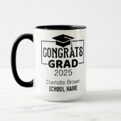 Glückwunsch Grad personalisierte Mug für sie oder Tasse (Links)