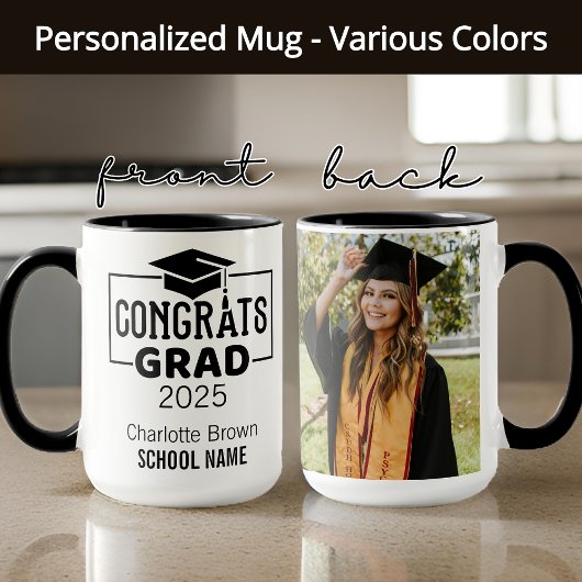 Glückwunsch Grad personalisierte Mug für sie oder Tasse