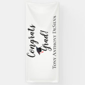 Glückwunsch Grad Personalisierter Abschluss Banner (Vertikal)