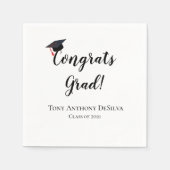 Glückwunsch Grad Personalisierter Abschluss Napkin Serviette (Vorderseite)
