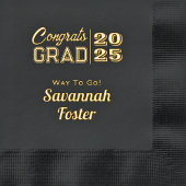 Glückwunsch Grad Personalisierter Black Gold Absch Servietten Mit Folie