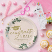 Glückwunsch Grad Pink Blush Blues Graduation Party Pappteller (Party)