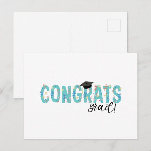 Glückwunsch Grad Postkarte (Vorne/Hinten)