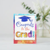 Glückwunsch Grad Postkarte (Stehend Vorderseite)