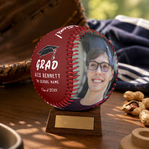 Glückwunsch Grad Red Graduation Cap 2 Foto Baseball