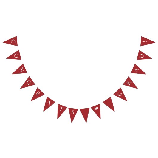 Glückwunsch Grad Red Wimpelkette (Alle)