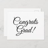 Glückwunsch grad Schwarz-weiße benutzerdefinierte Postkarte (Vorne/Hinten)