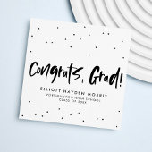 Glückwunsch grad schwarzen Konfetti Abschluss Serv Serviette