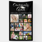 Glückwunsch Grad Script Typografie 17 FotoCollage Banner (Vertikal)