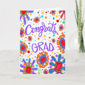 Glückwunsch Grad Spaß Niedliche Blume Inspirivity  Karte (Vorderseite)