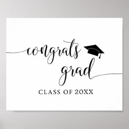 Glückwunsch Grad | Unterschrift für die Graduierun Poster