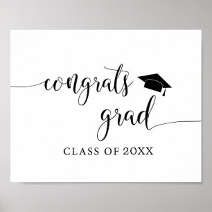 Glückwunsch Grad Unterschrift für die Graduierun Poster