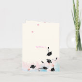 Glückwunsch Grad! - Weibliche Graduate - Rosa Bläs Karte (Rückseite)