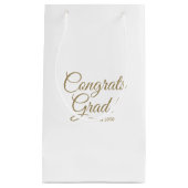 Glückwunsch grad weißen goldenen Drehbuch Klasse e Kleine Geschenktüte (Vorderseite)