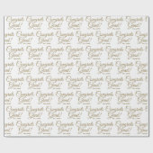 Glückwunsch grad White Gold benutzerdefinierte Skr Geschenkpapier (Flach)