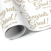 Glückwunsch grad White Gold benutzerdefinierte Skr Geschenkpapier (Rolleneckpunkt)