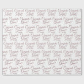 Glückwunsch grad white rose benutzerdefinierte Skr Geschenkpapier (Flach)