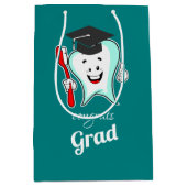 Glückwunsch Grad White Tooth mit Graduierungspausc Mittlere Geschenktüte (Vorderseite)
