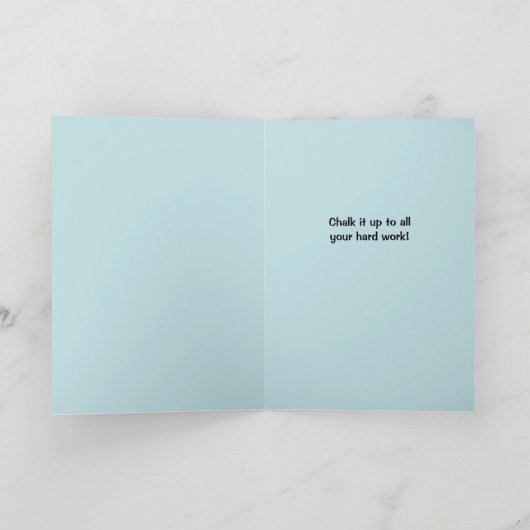 Glückwunsch Grad! Zieh es deiner harten Arbeit! Karte (Innenseite)