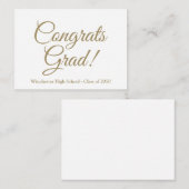 Glückwunsch Graden Gold Custom School Jahr Begleitkarte (Vorne/Hinten)