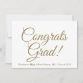 Glückwunsch Graden Gold Custom School Jahr-Karte (Vorderseite)