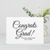 Glückwunsch Graden weißen schwarzen Sonderschüler  Karte (Stehend Vorderseite)