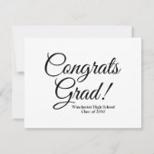 Glückwunsch Graden weißen schwarzen Sonderschüler  Mitteilungskarte (Vorderseite)