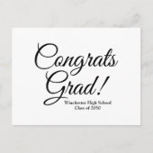 Glückwunsch Graden weißen schwarzen Sonderschüler Postkarte (Vorderseite)