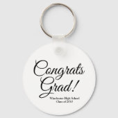 Glückwunsch Graden weißen schwarzen Sonderschüler Schlüsselanhänger (Vorderseite)