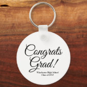 Glückwunsch Graden weißen schwarzen Sonderschüler  Schlüsselanhänger (Vorderseite)