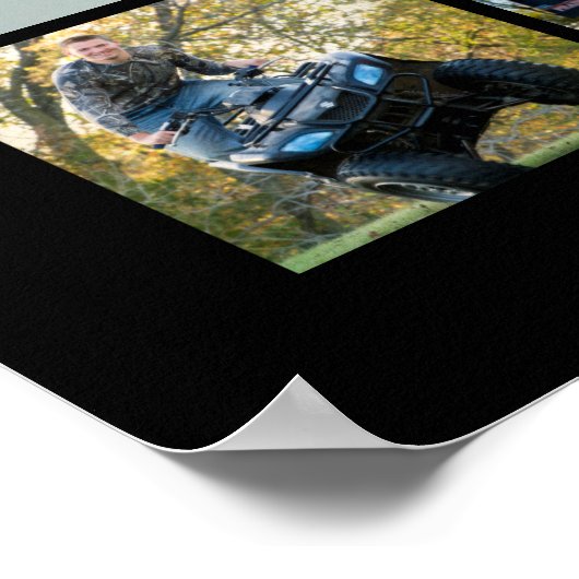 Glückwunsch Graduate 18 Foto Collage Gold Foil Cap Poster (Ecke)