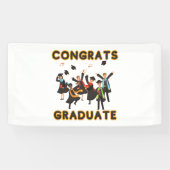 Glückwunsch Graduate 1,6x3 Vinyl Banner (Horizontal)