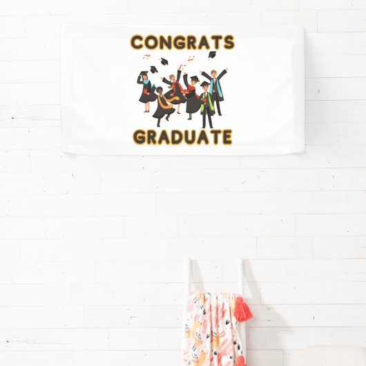Glückwunsch Graduate 1,6x3 Vinyl Banner (InSitu)