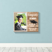 Glückwunsch Graduate 2020 Typ Foto Abschluss Wood Leinwanddruck (Insitu (Holzboden))