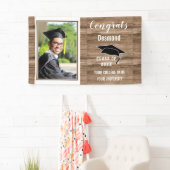 Glückwunsch Graduate 2023 Typ Foto Abschluss Wood Banner (Insitu)