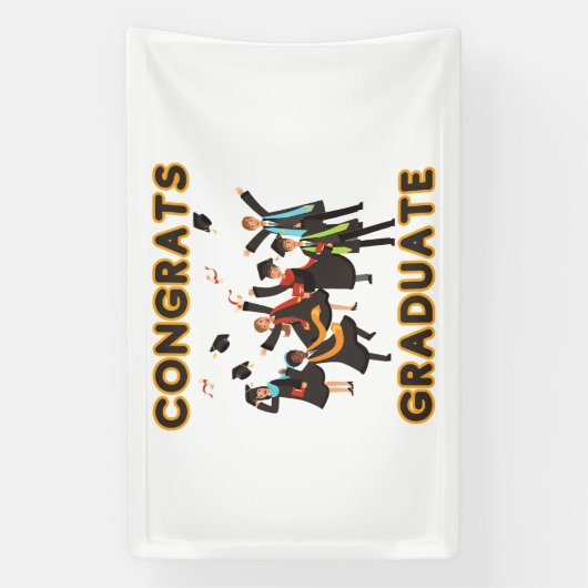 Glückwunsch Graduate 2,5x4 Vinyl Banner (Vertikal)