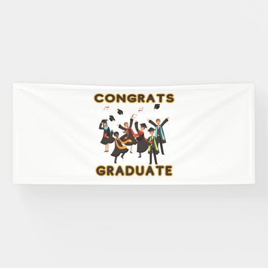 Glückwunsch Graduate 2,5x6 Vinyl Banner (Horizontal)