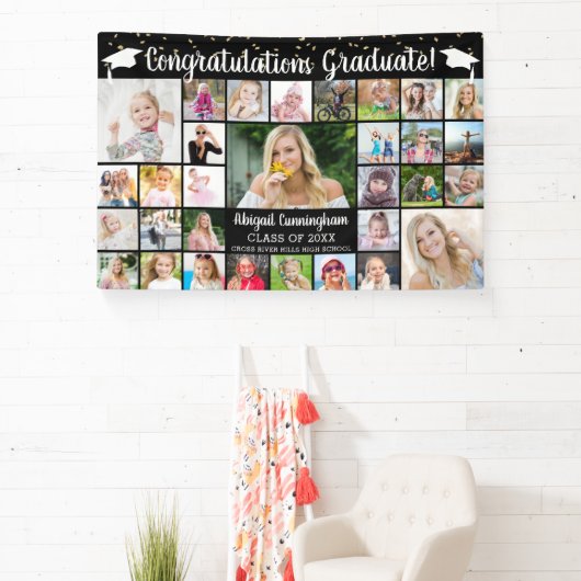 Glückwunsch Graduate 31 FotoCollage benutzerdefini Banner (InSitu)
