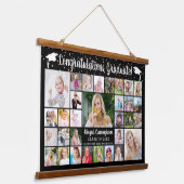 Glückwunsch Graduate 31 FotoCollage benutzerdefini Wandteppich Mit Holzrahmen (Gewinkelt)