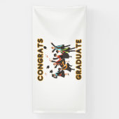 Glückwunsch Graduate 4x8 Vinyl Banner (Vertikal)