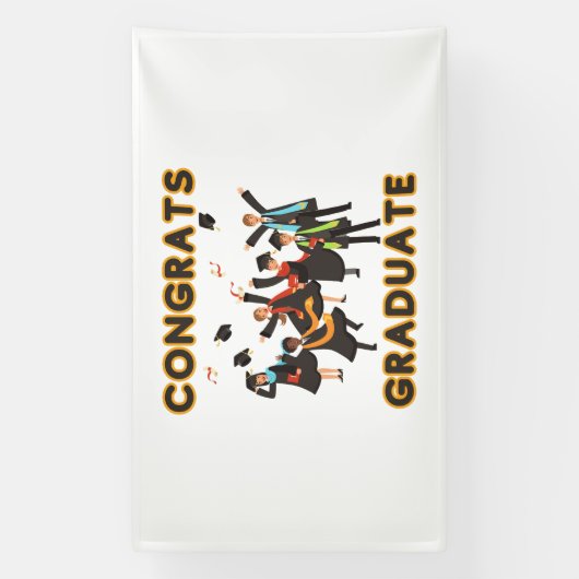 Glückwunsch Graduate 6x10 Vinyl Banner (Vertikal)