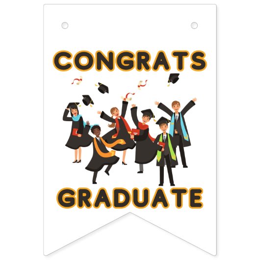 Glückwunsch Graduate Bunting Banner (Erste Fahne)