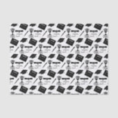 Glückwunsch Graduate Cap und Diploma Collage Seidenpapier (Vorderseite)