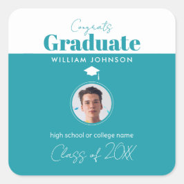 Glückwunsch Graduate Class of 2023 Quadratischer Aufkleber