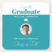 Glückwunsch Graduate Class of 2023 Rechteckiger Pappuntersetzer (Vorderseite)